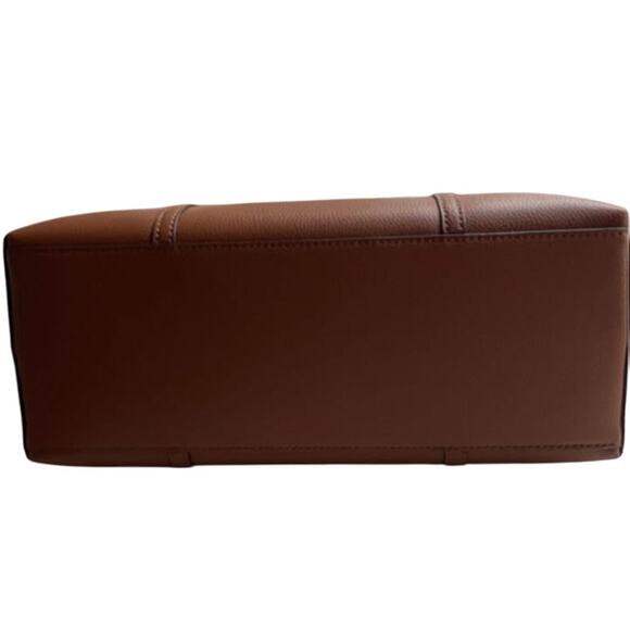 Tory Burch Perry Triple Compartment Tote Bag-Brown Pebbled Leather EUC - Picture 6 of 7